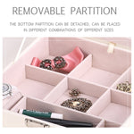 Wooden Jewelry Box Necklace Ring Storage Organizer Large Jewel Cabinet Gift Case