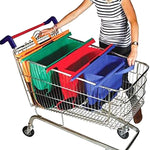 4 PCS / Set Supermarket Trolley Bags Non-Woven Portable Shopping Bags, Shopping Bags