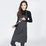 Black and White Stripes Unisex Chef Waiter Barista Aprons Work Aprons, Black and White Stripes Apron