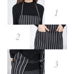 Black and White Stripes Unisex Chef Waiter Barista Aprons Work Aprons, Black and White Stripes Apron