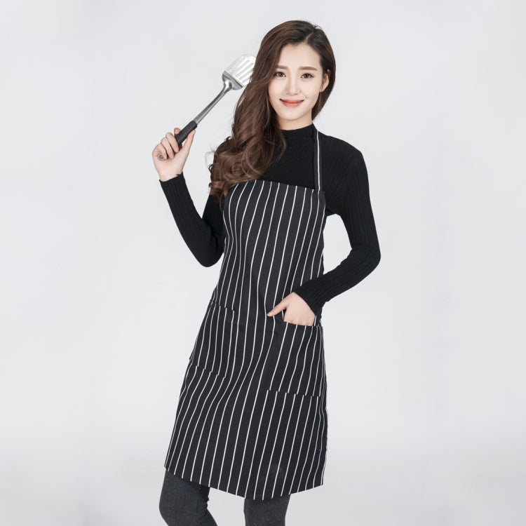 Black and White Stripes Unisex Chef Waiter Barista Aprons Work Aprons, Black and White Stripes Apron
