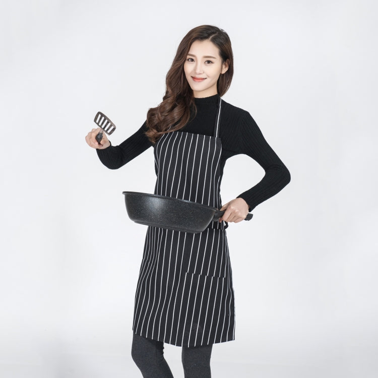 Black and White Stripes Unisex Chef Waiter Barista Aprons Work Aprons, Black and White Stripes Apron
