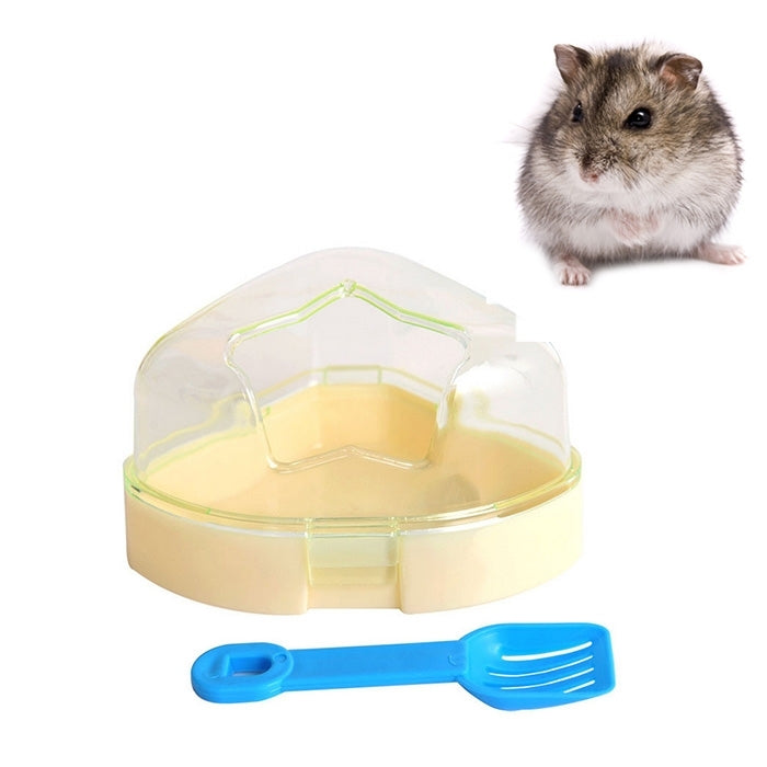 Pet Five-pointed Star Hamster Bathroom Small Pets Bathing Basin Detachable Ventilation Pet Bath Tubs, Random Color Delivery, Star Hamster Bathroom