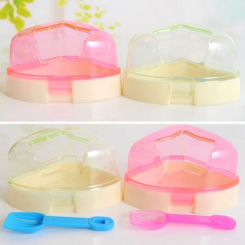 Fünfzackiger Stern – Hamsterbadewanne für Kleintiere mit abnehmbarer Belüftung, zufällige Farbauswahl, Stern-Hamsterbadewanne