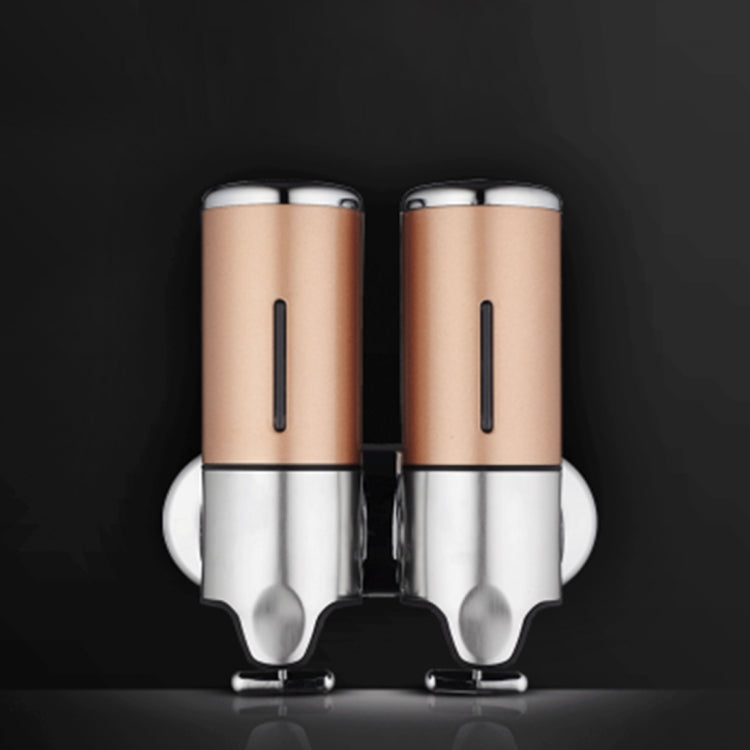 Dual Hotel Shower Manual Dispenser Wall Mounted Washing Liquid Shampoo Soap Bottle, Capacity: 1000ml, 1000ml/Silver, 1000ml/Black, 1000ml/Gold, 1000ml/Transparent, 1000ml/White, 1000ml/Dark Red