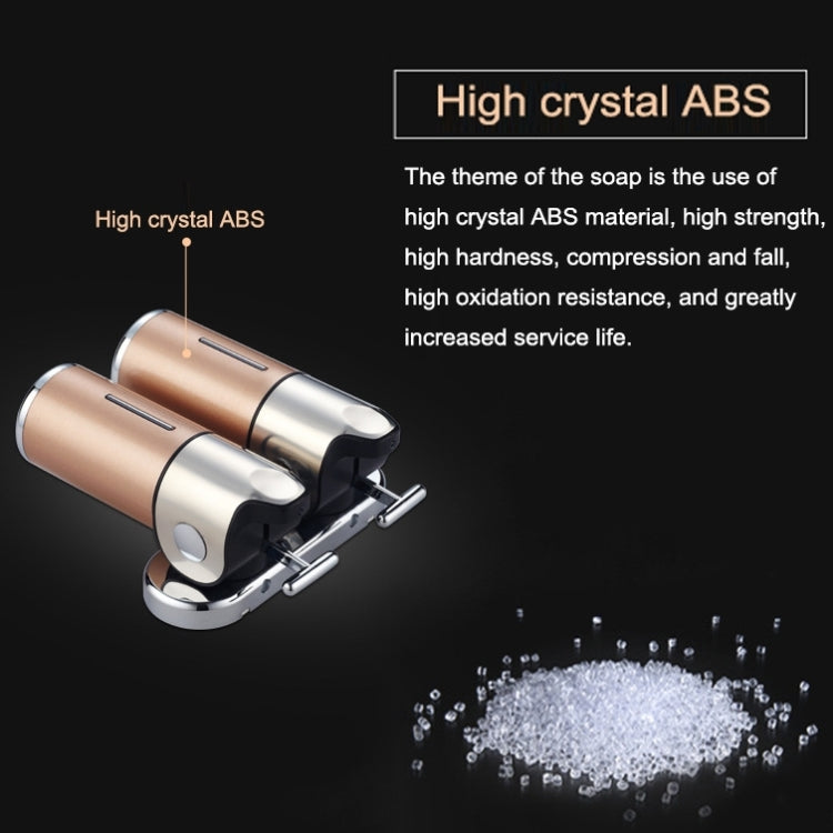 Dual Hotel Shower Manual Dispenser Wall Mounted Washing Liquid Shampoo Soap Bottle, Capacity: 1000ml, 1000ml/Silver, 1000ml/Black, 1000ml/Gold, 1000ml/Transparent, 1000ml/White, 1000ml/Dark Red