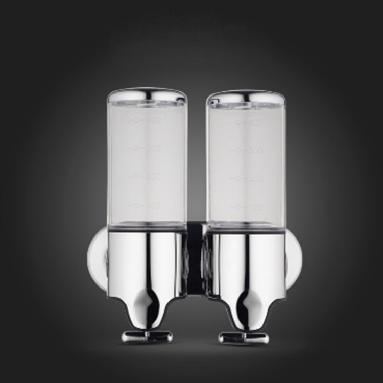 Dual Hotel Shower Manual Dispenser Wall Mounted Washing Liquid Shampoo Soap Bottle, Capacity: 1000ml, 1000ml/Silver, 1000ml/Black, 1000ml/Gold, 1000ml/Transparent, 1000ml/White, 1000ml/Dark Red