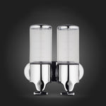 Dual Hotel Shower Manual Dispenser Wall Mounted Washing Liquid Shampoo Soap Bottle, Capacity: 1000ml, 1000ml/Black, 1000ml/Gold, 1000ml/Transparent, 1000ml/White, 1000ml/Dark Red, 1000ml/Silver