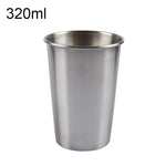 320ml Single Wall Electropolished Stainless Steel Brief Wine Cup(Silver), 320ml