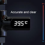 BD-LS-01 Baby Showering 360 Degree Rotatable LED Display Passive Water Thermometer, White, First Generation