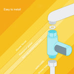 BD-LS-01 Baby Showering 360 Degree Rotatable LED Display Passive Water Thermometer, White, First Generation