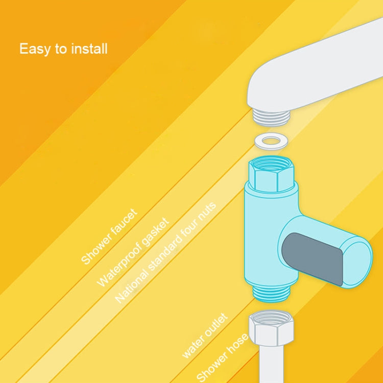 BD-LS-01 Baby Showering 360 Degree Rotatable LED Display Passive Water Thermometer, White, First Generation