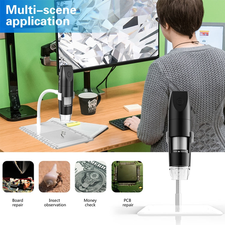 ميكروسكوب رقمي ذكي قابل للتعديل 316 50-1000X مع واي فاي USB