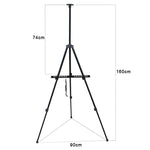 Portable Telescopic Metal Easel Tripod for Painting & Advertising Display, Metal Easel Tripod
