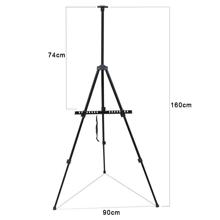 Portable Telescopic Metal Easel Tripod for Painting & Advertising Display, Metal Easel Tripod