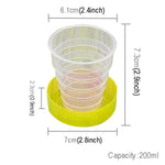 4 PCS 200ml Fashionable Outdoor Activity Using Plastic Portabel Folding Dringking Cup, 200ml