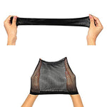 5 PCS High Elastic Silk Socks Fake Hair Net Wig Liner Caps Snood Mesh, A, Color:Black, A