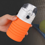 500mL Outdoor Travel Silicone Foldable Kettle Telescopic Cup Sports Drinking Bottle