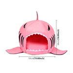 Indoor Pet Dog Puppy Cat Warm House Sharks Pet Sleeping Bed Nest, M Size: 50x50x48cm