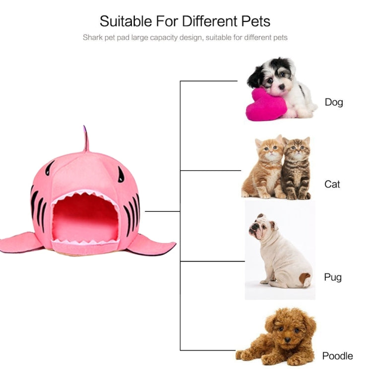 Indoor Pet Dog Puppy Cat Warm House Sharks Pet Sleeping Bed Nest, M Size: 50x50x48cm