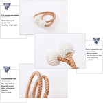 Fashion Adornments Pearl Magnetic Buckle Curtain Strap, Pearl