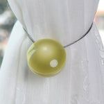 2 PCS Fashion Cat Eye Resin Steel Wire Magnet Curtain Buckle Tie Rope, Cat Eye Resin