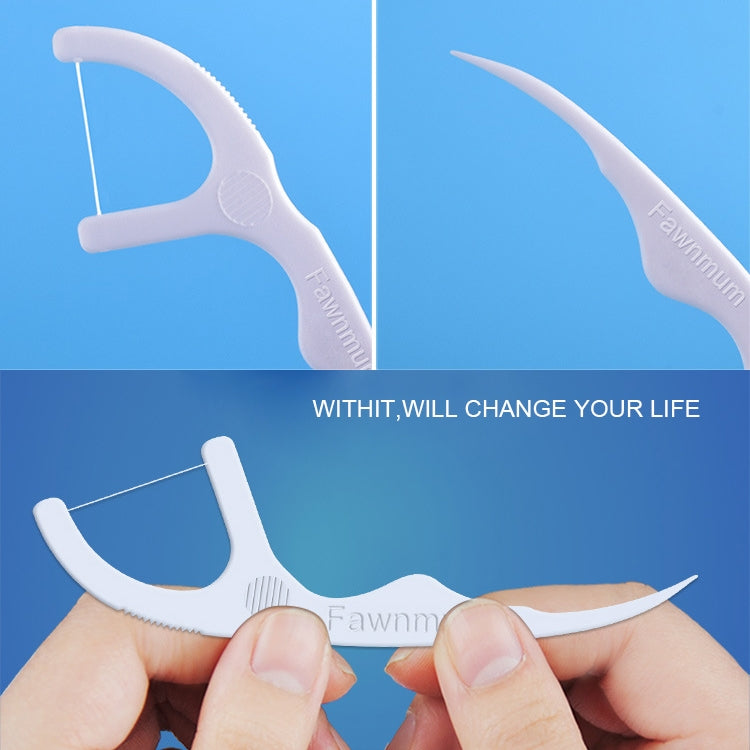 2 Packs Fawnmum Ultra-fine Safety Dental Floss Stick Toothpick Thread Portable Dental Floss Bag, 2 Packs / (30pcs)