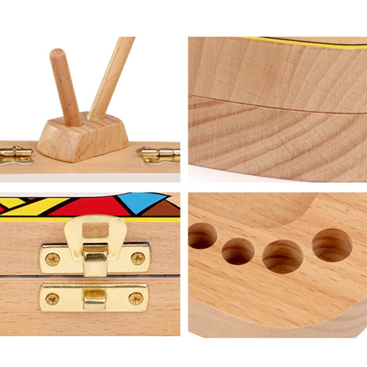 Creative Wooden Children TV Set Deciduous Tooth Preservation Box Baby Teeth Tooth House Storage Box, HC2008A, HC2008B, HC2008C