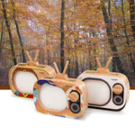 Creative Wooden Children TV Set Deciduous Tooth Preservation Box Baby Teeth Tooth House Storage Box, HC2008A, HC2008B, HC2008C