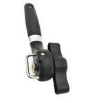 Single Handle Professional Ergonomic Manual Side Cut Can Opener Bottle Opener (Black), Single Handle