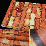 Rainbow Stone Rainbow Stone Creative 3D Stone Brick Decoration Wallpaper Stickers Bedroom Living Room Wall Waterproof Wallpaper Roll, Size: 45 x 1000cm, Rainbow stone