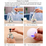 منقي هواء مرطب محمول بشكل لمبة ملونة 400 مل للعلاج بالروائح للمنزل / المكتب / السيارة