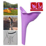 Portable Female Women Urinal Urination Toilet Silicone Urine Pee Device Funnel Camping Travel, Random Color Delivery, Toilet Emergency Tools