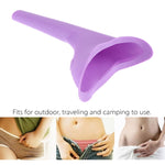 Portable Female Women Urinal Urination Toilet Silicone Urine Pee Device Funnel Camping Travel, Random Color Delivery, Toilet Emergency Tools