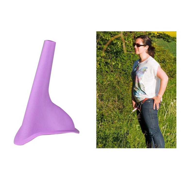 Portable Female Women Urinal Urination Toilet Silicone Urine Pee Device Funnel Camping Travel, Random Color Delivery, Toilet Emergency Tools