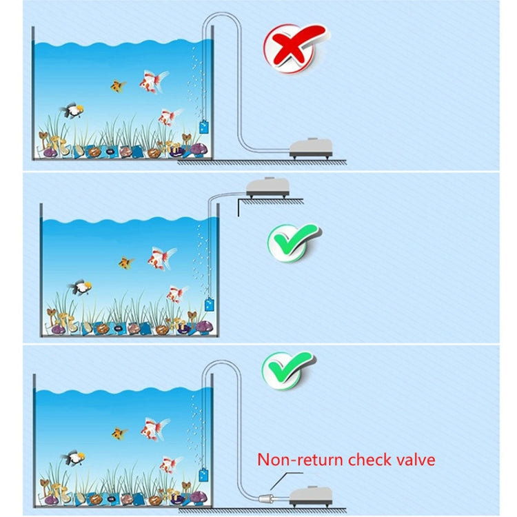 RS-290 220V 3W Single Outlets Adjustable Flow Silent Aquarium Air Pump Fish Tank Oxygen Air Pump, 3W