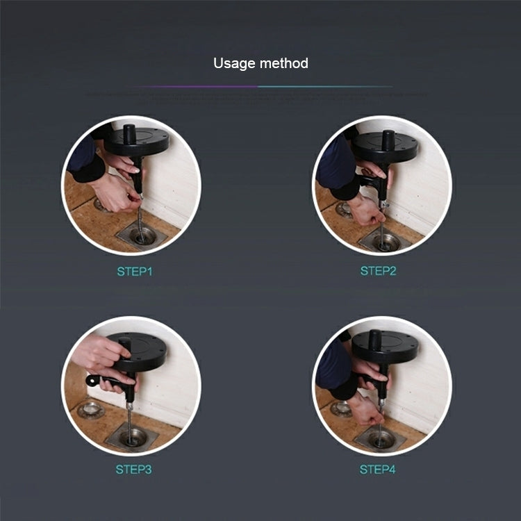 5m Metal Head kitchen Toilet Sewer Blockage Hand Tool Pipe Dredger Drains Dredge Pipes Sewer Sink Cleaning Clogs, Blockage Hand Tool Pipe