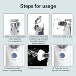 Portable Ultrasonic Nebulizer Mini Handheld Inhaler Respirator Health Care Home Machine Atomizer for Children, Mini Handheld Inhaler