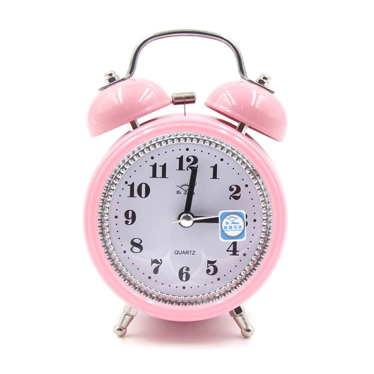 Fashion Mute Metal Alarm Clock with Night Light, Size: 12*8.5cm