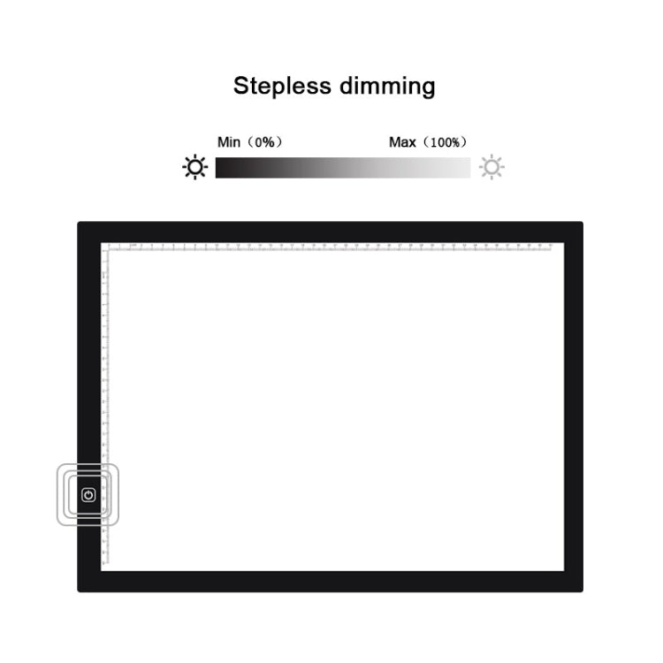 لوحات نسخ أكريليك بتعتيم مستمر فائق النحافة LED USB 5V 8W بحجم A3 للرسم التخطيطي للأنمي، مع كابل USB، مع كابل USB