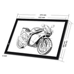 لوحات نسخ أكريليك بتعتيم مستمر فائق النحافة LED USB 5V 8W بحجم A3 للرسم التخطيطي للأنمي، مع كابل USB، مع كابل USB