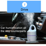 1.5W - 2W 175ml Mini Portable USB Negative Ions Humidifier Beauty and Water Supplement Instrument with Colorful LED Light