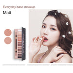 5673 Cosmetic 12 Colors Pearl Smoky Eye Shadow Makeup Palette with Brush Set, 12 Colors Pearl Smoky