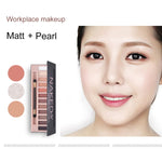 5673 Cosmetic 12 Colors Pearl Smoky Eye Shadow Makeup Palette with Brush Set, 12 Colors Pearl Smoky