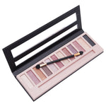 5673 Cosmetic 12 Colors Pearl Smoky Eye Shadow Makeup Palette with Brush Set, 12 Colors Pearl Smoky