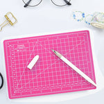 Junesix A5 Cutting Mat Set Cutting Mat & Ruler & Carving Knife, Junesix A5 (Mint Green), Junesix A5 (Pink), Junesix A5 (Blue), Junesix A5 (Purple)