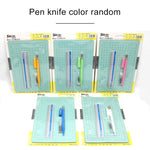 Junesix A5 Cutting Mat Set Cutting Mat & Ruler & Carving Knife, Junesix A5 (Mint Green), Junesix A5 (Pink), Junesix A5 (Blue), Junesix A5 (Purple)