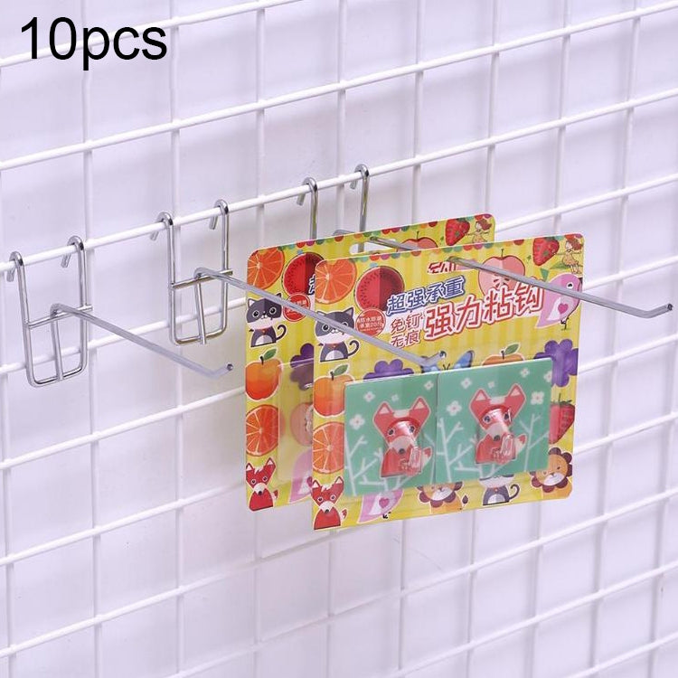 10pcs 3.5mm Supermarket Iron Grid Shelf Hook, Length: 10cm, 3.5mm  10cm