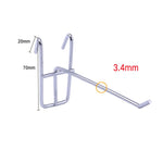10pcs 3.5mm Supermarket Iron Grid Shelf Hook, Length: 25cm, 3.5mm  25cm