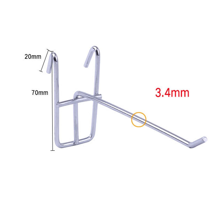 10pcs 3.5mm Supermarket Iron Grid Shelf Hook, Length: 25cm, 3.5mm  25cm